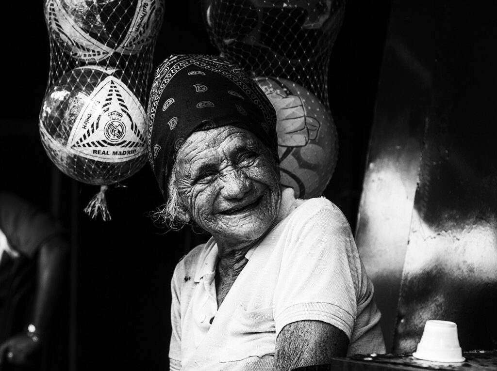 Old woman in market