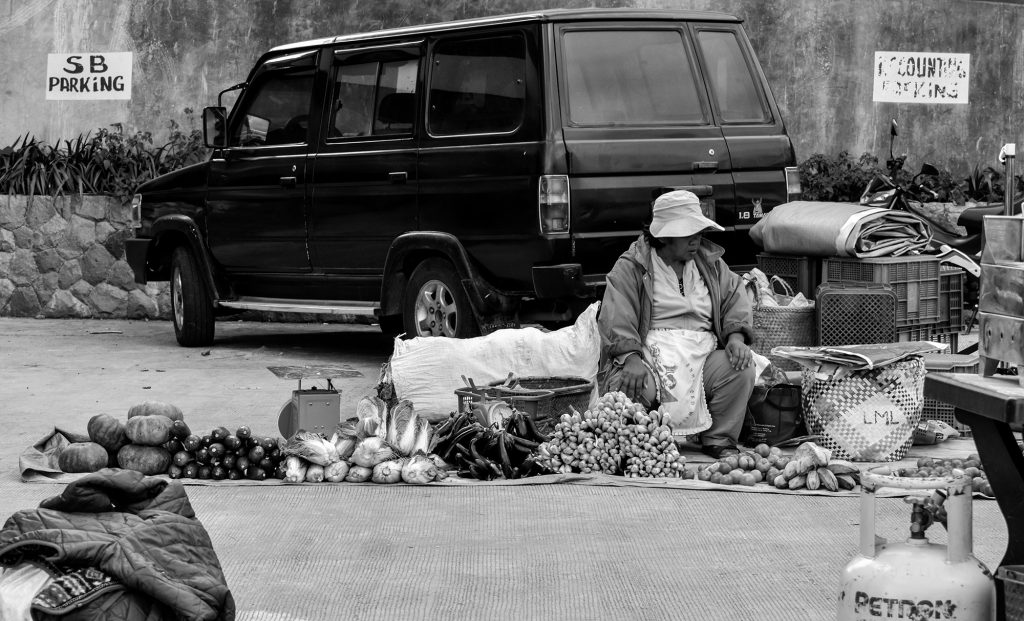 Street photography, vendor in the streets.